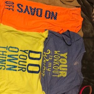 Danskin dry fit V neck t shirts